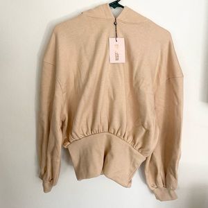 Missguided Tall deep Hem Ribbed hoodie size US 4 new with tags